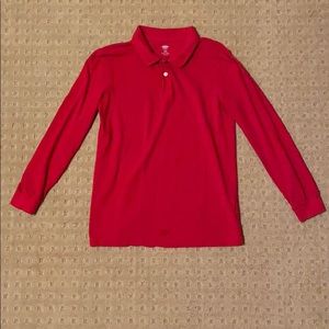 Red Long Sleeve Old Navy Polo